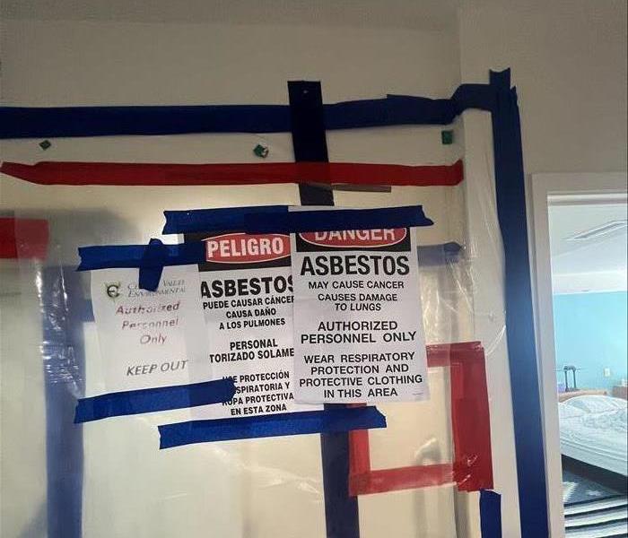 Asbestos containment in bathroom