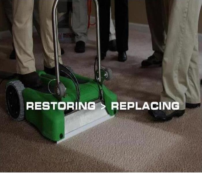 Call SERVPRO - image of carpet cleaning
